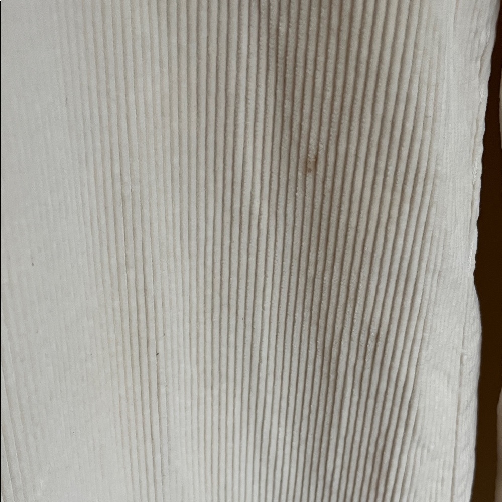 Sezane Cream Corduroy High Waisted Pants - Picture 3 of 6